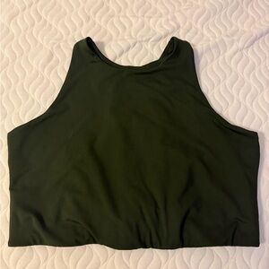 girlfriend collective Olive High Neck Cropped Tank